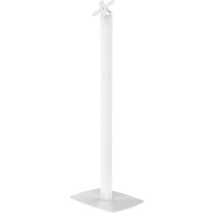 Metal Pole Floor Stand- CTA Premium Thin Profile Retail & Tradeshow Stand with VESA Plate and Base  Compatible with CTAs Locking Mount (PAD-PARAW) or Any VESA Compatible Mount (ADD-CHKW) - White