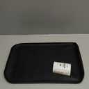 SMILOOL Silicone Pet Feeding Mat with Raised Edge for Food and Water, Dog Bowl Mats, Cat Bowls Placemat with High Lip for Floor Waterproof, Rubber Tray for Cats and Dogs 19 x 12 x0.7 Black