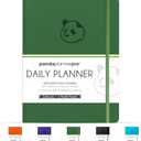 Panda Planner Pro A4 Daily Planner 2026  6 Month Undated Daily Productivity Planner with Large 8.5x11 Layouts, Weekly & Monthly Calendar Planner, Goal Tracker, Habit Tracker & Time Management Organizer  Dark Green