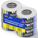 6 Pack Professional Grade Aluminum Foil Tape - 2 Inch by 210 Feet (70 Yards) - HVAC Tape for Insulation, Sealing & Patching Hot & Cold Air Ducts, Metal Repair, and Much More
