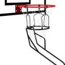 GADFISH Basketball Return Attachment, Heavy Duty Basketball Rebounder with 3 Stable Large Hooks, Durable Basketball Accessories for 18" Rim Basketball Training, Black