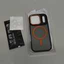 Magnetic 3 in 1 for iPhone 17 Pro Case, [Omni-Directional Protection] with 1x Screen Protector + 1x Camera Cover, [Seamless Work with Magsafe] Shockproof Slim Thin Case for iPhone 17 Pro Cosmic Orange