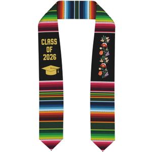 Mexican Graduation Sash Graduation Stole Class Of 2026 Stoles For Graduation Virgen de Guadalupe Floral