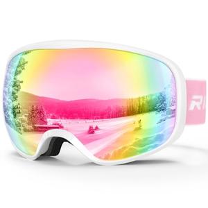 RIOROO Ski Goggles Snowboard Goggles for Men Women Adults Youth,Over Glasses OTG/100% UV Protection/Anti-fog/Wide Vision