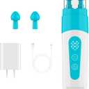 Eustachian Tube Unclogger, Ear Pressure Relief Device, Balanced Ear Pressure & Improve Tinnitus, Rechargeable Ear Unclogger for Flying, Diving, Swimming Blue/White