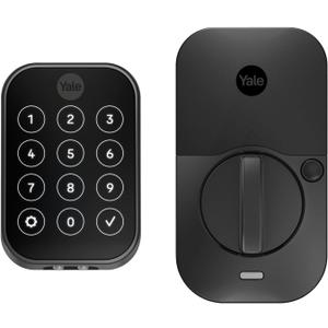 Yale Assure Lock 2 Deadbolt, Black Suede Smart Keyless Entry Door Lock with Z-Wave Connected Keypad for Code Entry, YRD450-ZW2-BSP