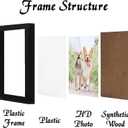14x14 Picture Frame Set of 2, Black Square Photo Frames High Transparent Wall Gallery Desktop Horizontal Vertical for Canvas Collage Photo Poster Certificate 14 x 14 inches