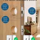 Fingerprint Door Lock with Handle, Smart Keyless Entry Door Lock with App, Stores 50 Fingerprints and 50 User Codes, IP65 Weatherproof Keypad Deadbolt for Front & Interior Doors, Auto-Lock, Black