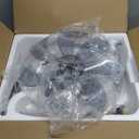 ZMISHIBO Ceiling Fans with Lights and Remote, 19.7'' Low Profile Ceiling Fan, 3000-6000K Dimmable Modern Flush Mount LED Fan Light, 6 Wind Speeds, Black Fandelier Ceiling Fans for Bedroom