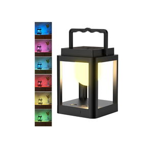 Outdoor Solar Table Lamp,Collasis 10 RGB Color Changing Lights,Portable Rechargeable Solar Lantern Waterproof, Touch Control Outdoor LED Lights Decorative for Patio Walking Reading Camping Bedside
