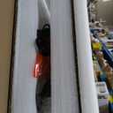 Amico Dining Room Light Fixture 4-Light Kitchen Island Lighting with Adjustable Rods, Farmhouse Decor Black Metal & Wood Chandelier with Seeded Glass Shade, Island Lights for Kitchen