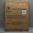 PJYuCien Dog Playpen with Top Cover and Bottom Pad - Metal Foldable Exercise Pen, 8 Panels 30" H x 24" W Indoor Outdoor Pet Fence Puppy Crate Kennel, Black