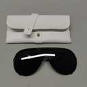 LYZOIT Rimless Oversized Square Sunglasses for Women Men Flat Top Shield Frameless Sun Glasses (Black | Polarized Lenses)