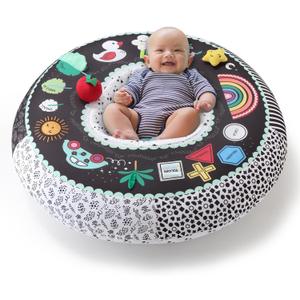 The Peanutshell Baby Inflatable Seat, Sitting Support, Activity Center, Montessori Toys for 0-6 Months Babies, Black and White, High Contrast Baby Toy