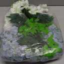 Giegxin 24 Pcs Artificial Wisteria Hanging Flowers 3.6 ft Artificial Fake Wisteria Vine Rattan Hanging Garland Silk Flowers String for Wall Home Wedding Party Greenery Decorations (Blue,White)