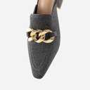 NEWBELLA Women's Pointed Toe Heeled Mules