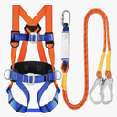 Safety Harness Fall Protection Kit: Full Body Roofing harnesses with Shock Absorbing Lanyard - Updated Comfortable Waist Pad