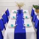 Horbaunal 12 Pack Royal Blue Satin Table Runner 12 x 108 Inch, Smooth Table Runners for Wedding Banquets Birthday Party