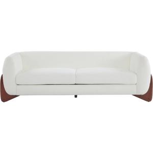 Christopher Knight Home 82 Inches Sofa Couch, Cozy 3-Seater, Boucle Fabric, Wood Frame, Beige