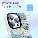 for iPhone 12 Pro Max Case, Nostalgic Beach Collage Pattern, Beach Soft Slim TPU Compatible with MagSafe, Military-Grade Drop Protection & Camera Protection for Women Girls (EastCoast)