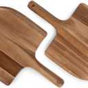 PICNIC TIME Personal 10-Inch Pizza Peel Set of 2, Acacia Wood Pizza Peel Paddles, Pizza Serving Paddles, Bread Peels, (Acacia Wood)