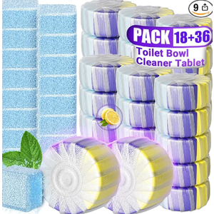 Toilet Bowl Cleaners, 27PCS Upgraded Triple Effect Toilet Bowl Tablets with 13PCS Cleaners Tablets with Bleach, Cleaners for Deodorizing & Stain Removal 