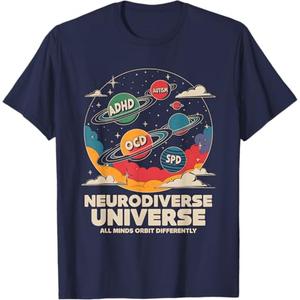 Neurodiverse Universe All Minds Orbit Differently T-Shirt S