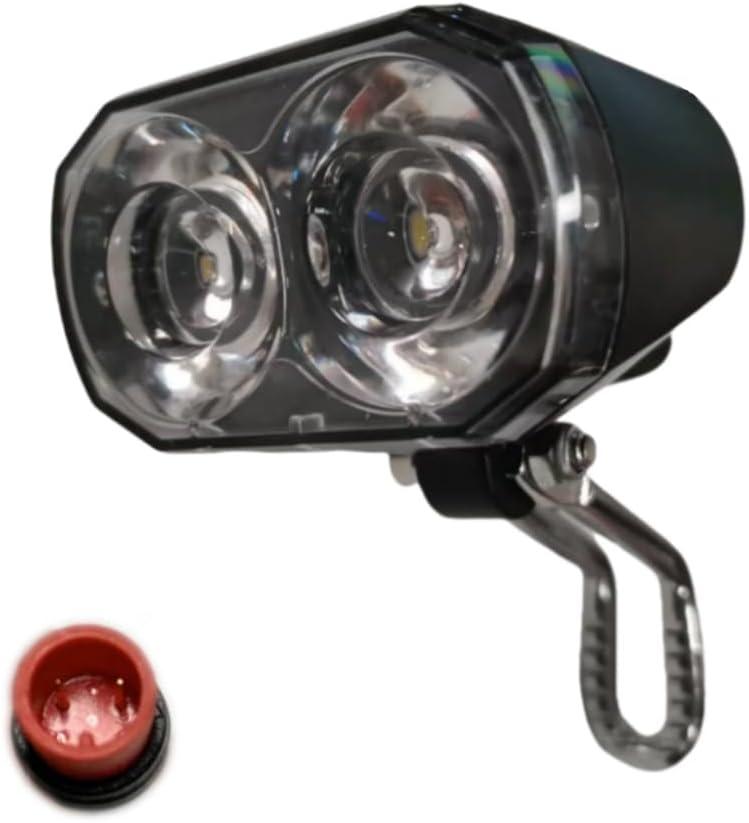 Ebike Headlight LED Light for Night Riding 36V/48V LED Ultra Bright Front Light for Ebike Scooter (2-pin male)