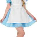 fun shack Alice Costumes Kids, World Book Day Costumes Alice Dress, Alice Costume Girls, World Book Day Costumes Girl (Large)