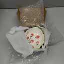 Ceramic Strawberry Elevated Cat Bowls, Tilted Raised Pet Dish for Anti Vomit, Spine Protection, Whisker Friendly - Excellent Raised Food and Water Bowl for Indoor Cats, Flat-Faced Cats, Dishwasher Saf