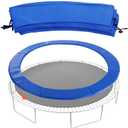10FT 14FT 16FT Trampoline Pad, Trampoline Safety Pad Replacement, Easy Install Round Trampoline Spring Cover, Waterproof Universal Spring Pad, No Holes for Pole, Blue