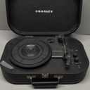 Crosley CR8009A-BK Discovery Vintage Bluetooth 3-Speed Belt-Driven Suitcase Vinyl Record Player Turntable, Black
