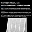 24x14 Return Air Grille [Duct Opening],Steel Air Return Vent Cover [Fixed Hinged] for 1-inch Filters,Return Air Grilles for Sidewall and Ceiling (24"W x 14"H [Duct Opening])