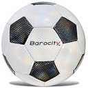 Soccer Ball - Premium Boy and Girl Official Match Ball with Cool Reflective Iridescent Rainbow Hex Pattern, Durable, Indoor, Outdoor, Training, Practice, Playtime and Games (Size 3)