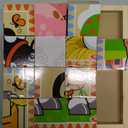 Melissa & Doug Farm Wooden Cube Puzzle With Storage Tray - 6 Puzzles in 1 (16 Blocks): Educational Fine Motor Skills, Nature Animal Theme