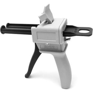 QWORK 50ml Dual Cartridge Dispensing Gun Adjustable 1:1 & 1:2 Ratio Manual Applicator for Epoxy, Resin, Sealant