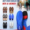 240+lbs Heavy Duty High Arch Support Orthotic Insoles for Plantar Fasciitis Pain Relief - for Men, Women, Work Boots, Shoes (M(Men 9-10.5/Women 10-11.5), Blue)