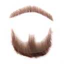Fake Beard Goatee Beard Realistic 100% Human Hair Full Hand Tied Goatee False Beards Lace Invisible Fake Mustache for Halloween Dressing Men Makeup Entertainment/Drama/Party/Movie (Brown)
