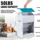 Automatic Dog Feeder for Large Dogs Outdoor 50Lbs Dog Food Dispenser Dog Feeding Station Galvanized Gravity Feeder Pet Feeder for Large Breed (50lbs)
