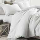 White Comforter King Size, 3 Piece Soft Modern Bedding Set & Collections, Lightweight All Season Fluffy Bed Alternative Down Comforter with 2 Pillow Shams for Women Men