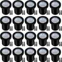 Low Voltage Landscape Lights Well Lights Landscape LED in Ground Light IP67 Waterproof Outdoor Landscape Lighting with Connectors for Pathway Garden Yard Fence Deck (Neutral White 4000K)