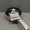 Dezin Hot Pot Electric Upgraded, Non-Stick Saut Pan, Rapid Noodles Electric Pot, 1.5L Mini Portable Hot Pot for Steak, Egg, Fried Rice, Ramen, Oatmeal, Soup with Power Adjustment (Beige)