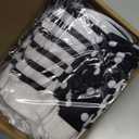 Realspring 24 Pcs Mini Christmas Stockings 6 Inches Black and Whit Small Stockings Christmas Dot Fireplace Hanging Decorations for Xmas Tree Fireplace Gift Present Filled