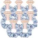 Antetek 8pack Satin Bridesmaid Proposal Gifts Hair Ties Elastic Hair Scrunchies Bachelorette Party Favors Bridesmaid No Damage Hairties Gift for Wedding Parties (dusty blue)