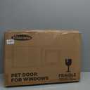 Full Glass Cat Door for Window,22"-28.5" Adjustable Width,1-Min Install | 4 Locking Modes,Aluminum Frame,HD Glass,Magnetic Closure,Weatherproof Sliding Pet Door Window Insert for Cats, Fit 22"-28.5" Window