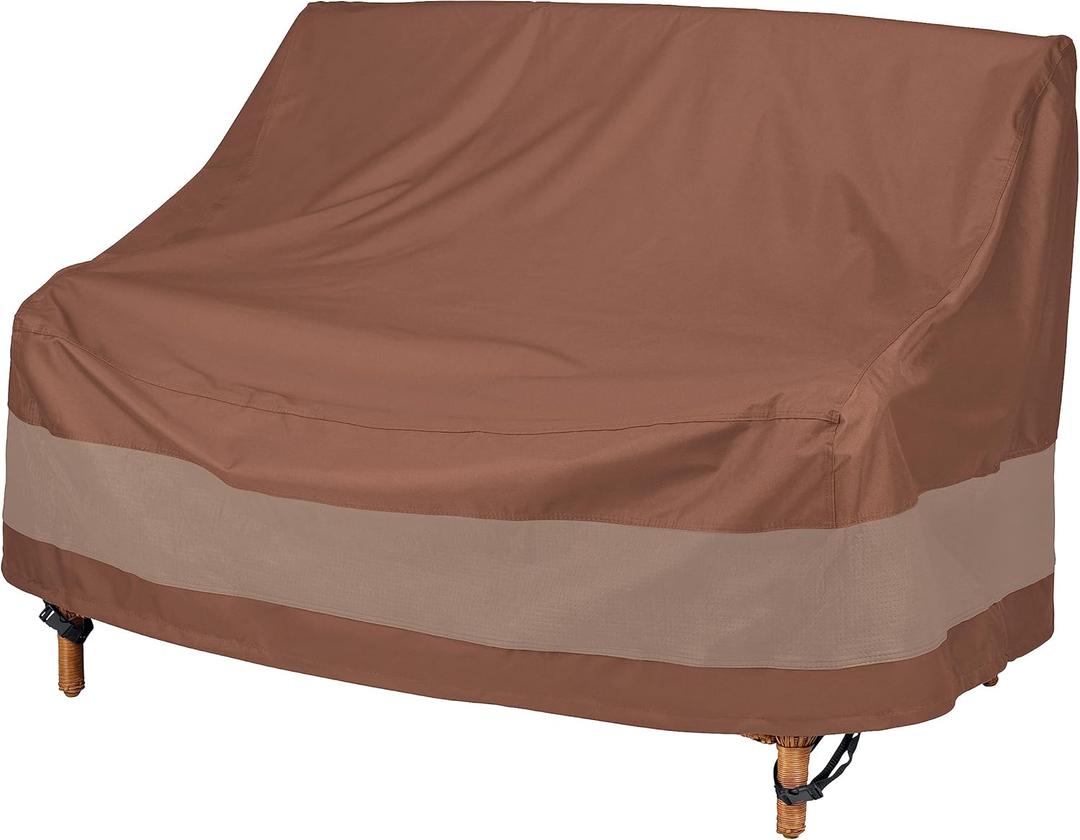 DUCKCOVERS ULV623835 Ultimate Patio Loveseat Cover, 62 "W x 38" D x 35" H, Mocha Cappuccino, Patio Furniture Covers
