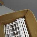 Freezer Organizer Bins, 4 Pack Chest Freezer Organizer Stackable for 5-7 Cu.FT Deep Freezer Sort Frozen Meats and Food, Freezer Storage Baskets with Handles Easy Reach from Bottom, White