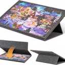 Tilting Jigsaw Puzzle Board with 2-in-1 Stand and Cover, Lightweight Felt Jigsaw Storage Table with 3 Angle Adjustable, for Jigsaw Puzzle Games Up to 1000 Pieces (Without Trays)