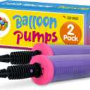 Balloon Pump Hand Held, Inflator Air Pump for Balloons - 2Way Dual Action, 2Pack: Friends can Help - Easy to Use, Sturdy Ballon Inflator Pump