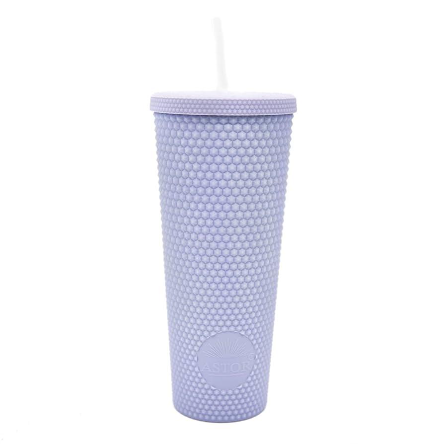 Manna Studded Tumbler 24oz 710 ml Rubber Finish Purple